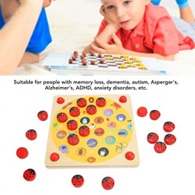 Plateau de Jeu de Mémoire de Coccinelle, Jouet Interactif de Jeu de Mémoire de Coccinelle pour des Personnes avec lautisme