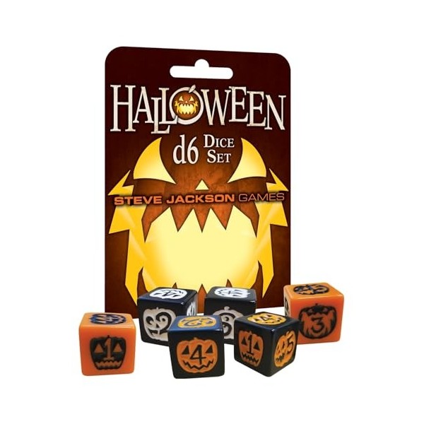 Steve Jackson Games 31322 – Halloween D6 Dice Set 6 