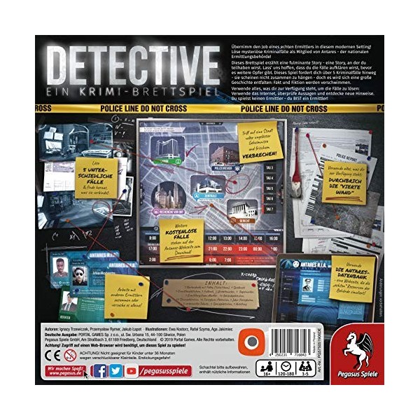 Portal Games 57505G Detective, Jeu de plateau