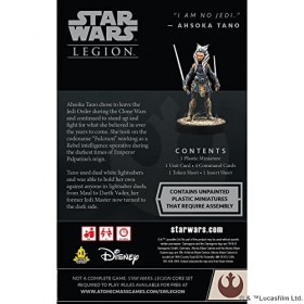 Atomic Mass Games Extension opérative Star Wars Legion Ahsoka Tano,Jeu de combat pour deux joueurs,Jeu de figurines,Durée de 