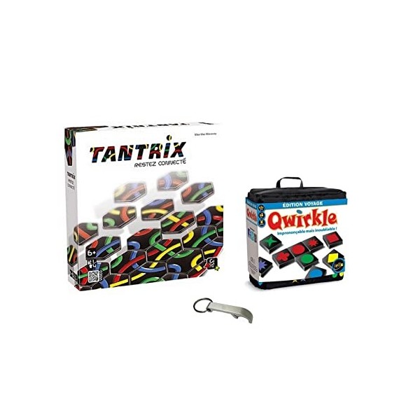 Lot Tantrix + Qwirkle Voyage + 1 Décapsuleur Blumie Tantrix + Qwirkle Voyage 