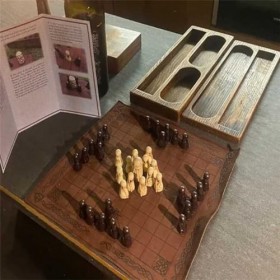 NeVka Hnefatafl Jeu Déchecs Viking,Jeu Guerre Asymétrique Table Historique Européen Classique,Authentique Jeu Stratégie Trad