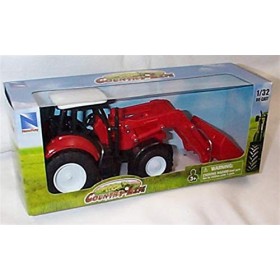 NewRay Tracteur Country Life rouge avec toit blanc et pelle à léchelle 1/32