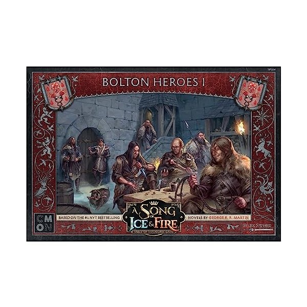 A Song of Ice and Fire Miniatures Bolton Heroes I Box Set – Jeu de stratégie pour adolescents et adultes, à partir de 14 ans,