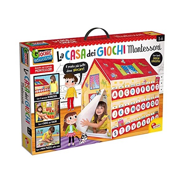 Liscianigiochi- Montessori La Mia Maison des Jeux éducatifs, 88782, Multicolore