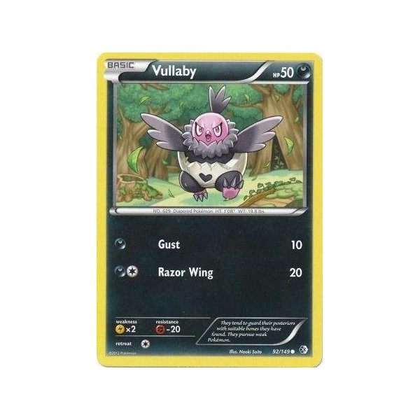 Pokemon - Vullaby 92/149 - BW - Boundaries Crossed - Reverse Holo