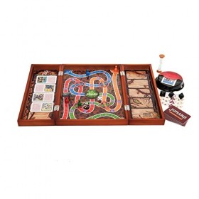 Cardinal Games 6045571 Jumanji en bois de luxe - Jeu rétro classique des années 90, langue italienne