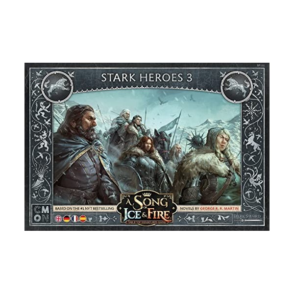 CMON- A Song of Ice & Fire – Héros de la Maison III Jeu, CMND0189, Mehrfarbig, Bunt, 2. Stark Erweiterung