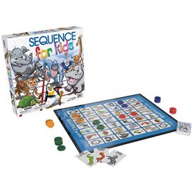 Sequence for Kids – Jeu de stratégie Jax « Aucune Lecture requise » Multicolore 28 cm 2 à 4 Joueurs 