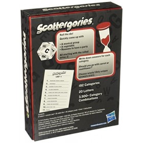 Hasbro C1941 Scattergories- Fast Thinking Categories Game- Don’t Let The Time Run Out- Word Games- Ages 12+, Red, White