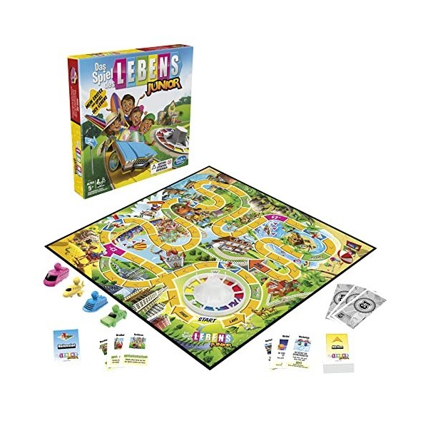 The Game of Life Jeu de société Junior pour Enfants à partir de 5 Ans, Jeu pour 2 à 4 Joueurs