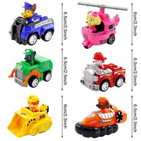 TASAHNI 6 pièce Dog Jouets de Voitures, Reculez la Voiture Friction Véhicules Jouets Voiture Jouet Garcon, Cadeau de Véhicule