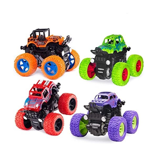 Jouets Monster Truck - Véhicules à Friction pour Enfants Meilleur Cadeau danniversaire de Noël pour Les garçons et Les Fille