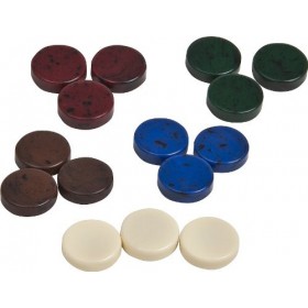 Dames de backgammon magnétique-Marron 3/4"