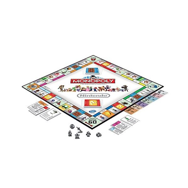 Winning Moves - 232749 - Jeu de Table Monopoly Nintendo Monopoly, Edition Collection Italienne