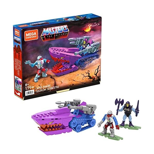 Mega Construx - Les Maîtres de l’Univers - Squalor - Coffret de Construction avec Tank-Requin de Skeletor, Chenilles, Canons 