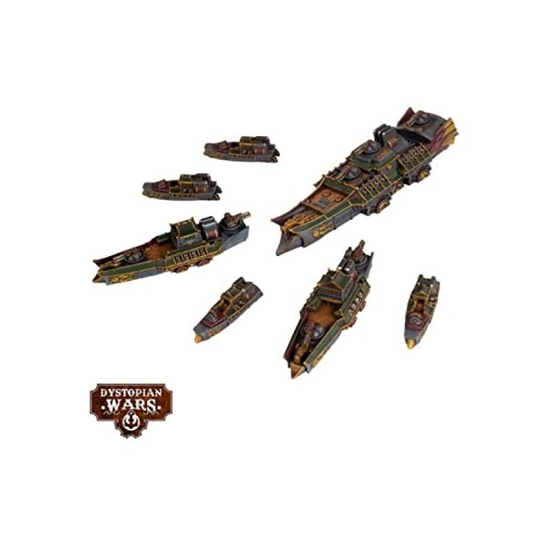 Warcradle Studios Dystopian Wars : Ning Jing - Battlefleet Set