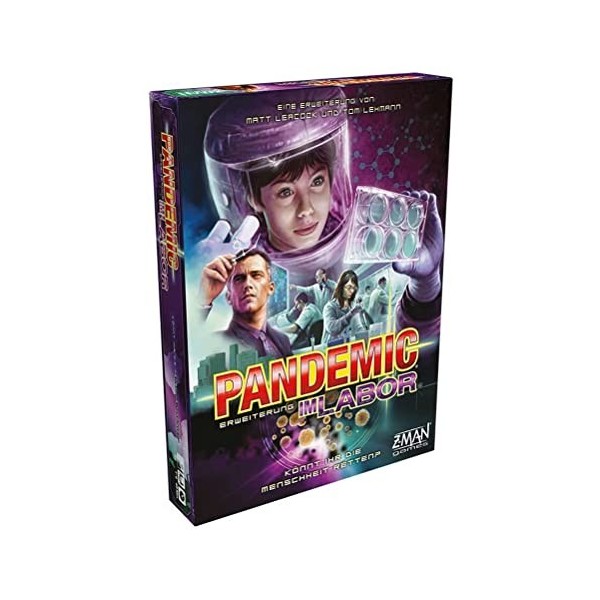 ZMan | Pandemic – en Laboratoire | Extension | Jeu de connaisseurs | Jeu de société | 1 à 6 Joueurs | À partir de 8 Ans | 40 