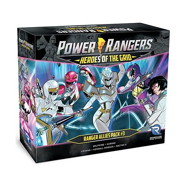 Power Rangers Heroes of The Grid : Ranger Allies Pack 3 – Expansion, 5 nouveaux héros et cartes féminines, studios de jeu Re