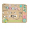 Changor Locks Activity Board, Toddler Skill Board Portable Problem Solving Smoothing Unlocking Theme for Learning