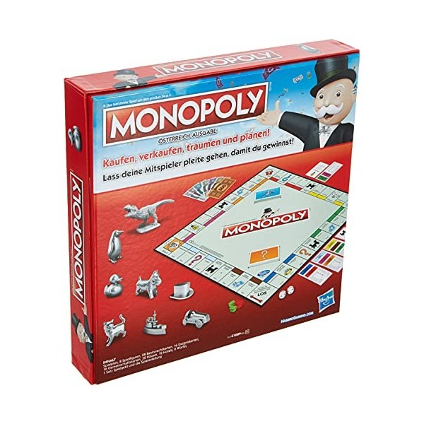 Hasbro Gaming C1009156 - Monopoly Classic Version autrichienne Jeu Famille