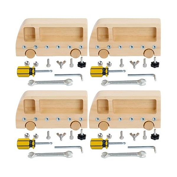 Totority 3 Ensembles De Jouets De Bus Occupés Planche DActivité Motrice Montessori Planche Occupée pour Tout-Petits Compéten