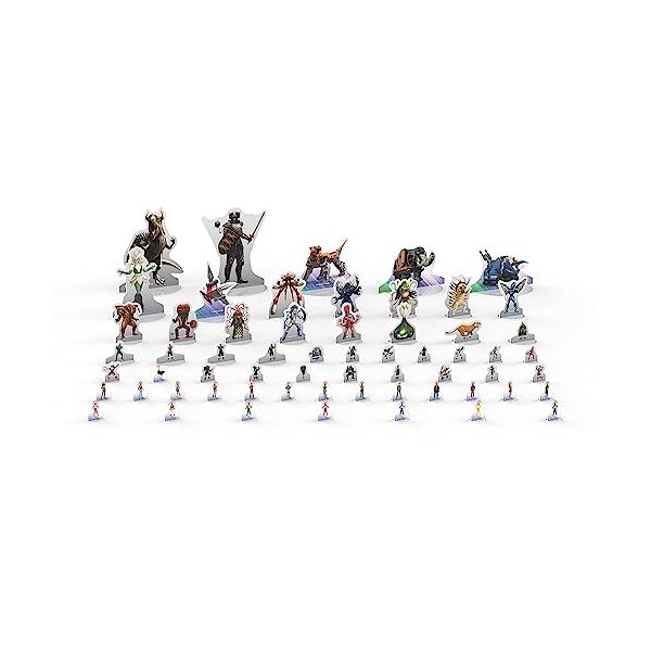 Power Rangers Jeu de rôle : Standee Pack 1 – 191 couleurs autonomes, 28 bases en plastique, accessoire RPG