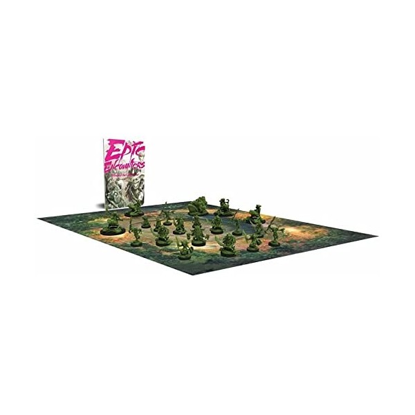 Epic Encounters: Village of The Goblin Chief - RPG Fantasy, Tabletop Game with 20 Goblin Miniatures, Double-Sided Game Mat, &