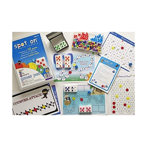 Spot On With Numbers Lot de 12 jeux de mathématiques