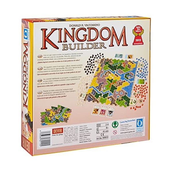 KINGDOM BUILDER Jeu de société en italien