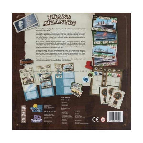 Rio Grande Games RGG551 Transatlantic, Multicolore