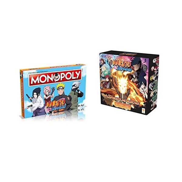 Winning Moves - MONOPOLY - NARUTO SHIPPUDEN - Jeu de société - Version française & Topi Games - Naruto Shippuden - Combats de