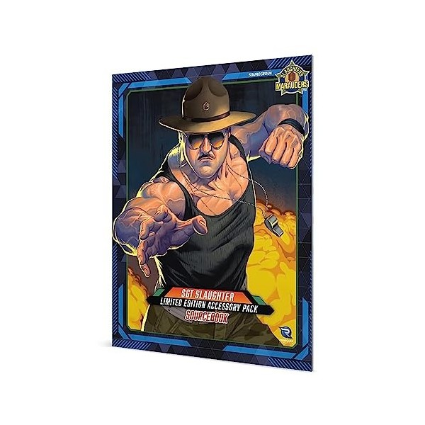 G.I. Joe Jeu de rôle : SGT Slaughter Limited Edition Pack daccessoires – Ensemble avec miniature, livres de source, jetons e