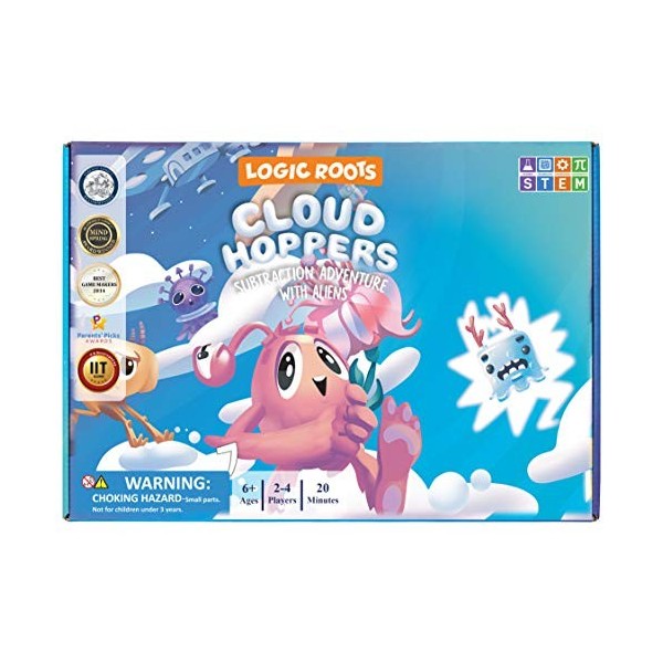 LogicRoots Cloud Hopper Addition Soustraction STEM Jeu - Aventure de Chasse Extraterrestre - Jouet dapprentissage Amusant po