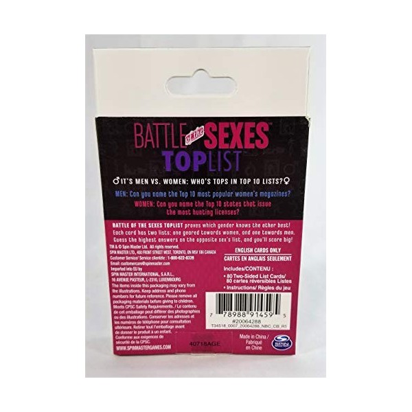 Battle of the Sexes Card Game