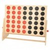 OTTO Jeu 4 en Ligne géant en Bois 57x39 cm - 42 pions Ø 5 cm - Jeu de société XXL