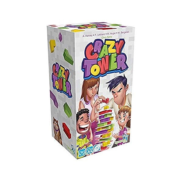 Asmodee Crazy Tower Jeu Familial Jeu dadresse en Allemand