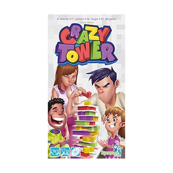 Asmodee Crazy Tower Jeu Familial Jeu dadresse en Allemand