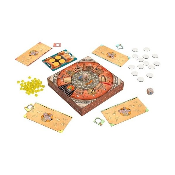 HABA 306113 Souris Inspector Mouse : The Great Escape- Un jeu de mémoire pour 1-4 détectives, à partir de 5 ans - Version ang