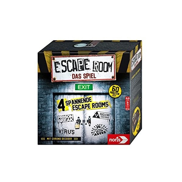 Jeux Noris 606101546 – Escape Room avec 4 cas et Chrono Décodeur [VERSION ALLEMANDE]