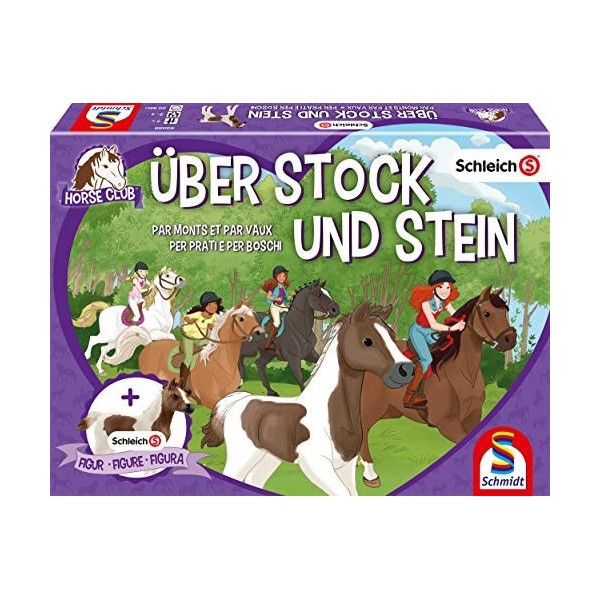 Schmidt Spiele 40586 Horse Club sur bâton et pierre, Multicolore - Version Allemande