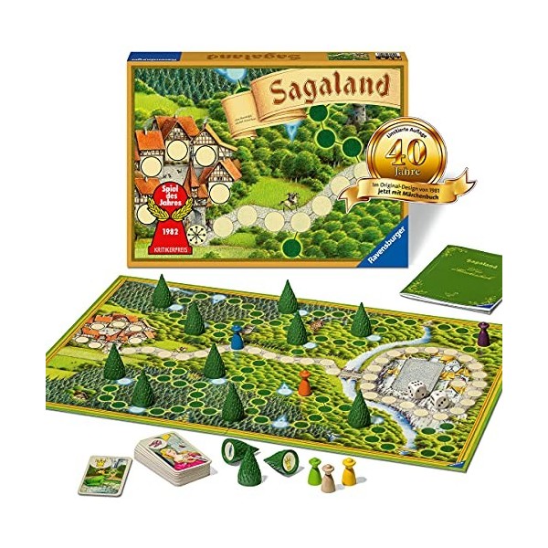 Ravensburger 27040 - Sagaland 40 Jahre Jubiläumsedition - Gesellschaftsspiel für Kinder und Erwachsene, 2-6 Spieler, Klassike