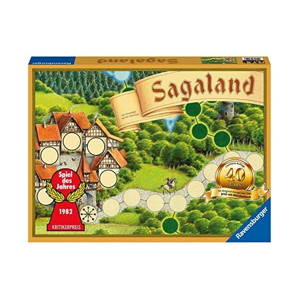 Ravensburger 27040 - Sagaland 40 Jahre Jubiläumsedition - Gesellschaftsspiel für Kinder und Erwachsene, 2-6 Spieler, Klassike