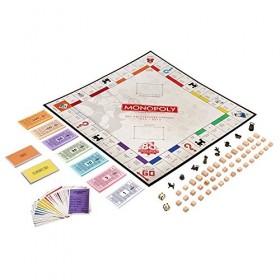 Hasbro Monopoly Famille Jeu de société&nbsp;–&nbsp;80&nbsp;Ans Anniversary Edition avec jetons à Travers Les Décennies
