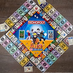 USAOPOLY Monopoly Naruto | Jeu de monopoly à collectionner avec série de mangas japonais | Lieux familiers et moments embléma