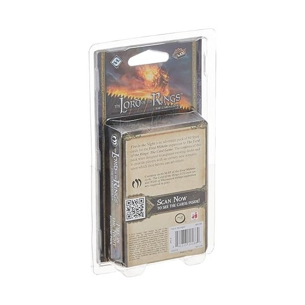 Fantasy Flight Games, Lord of The Rings LCG: Adventure Pack: Fire in The Night, Card Game, Ages 13+, 1 to 2 Players, 45 to 60