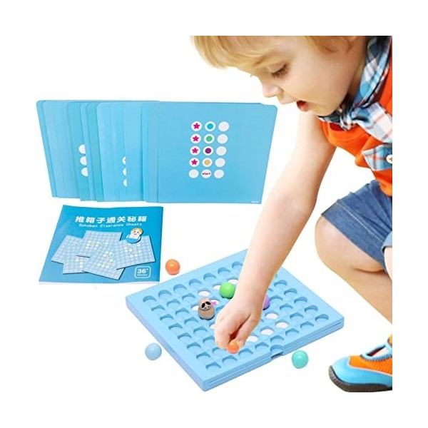 Voiakiu 3 Pcs société Sudoku en Bois | Jeu dentraînement Sokoban à la pensée logique,Kindergarten Intelligence Liquidation C