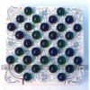Masters Traditional Games Solitaire Set - Compact 5-inch Solitaire Game with Glass Marbles - Luxury Solitaire Set - Travel Ga