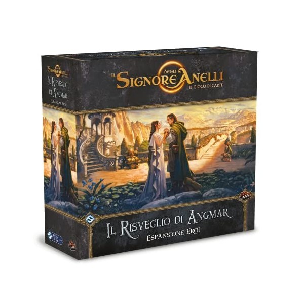 Asmodee - Le Seigneur des Anneaux, Le Jeu de Cartes: LÉveil dAngmar, Expansion Héros, Édition en Italien, 10716