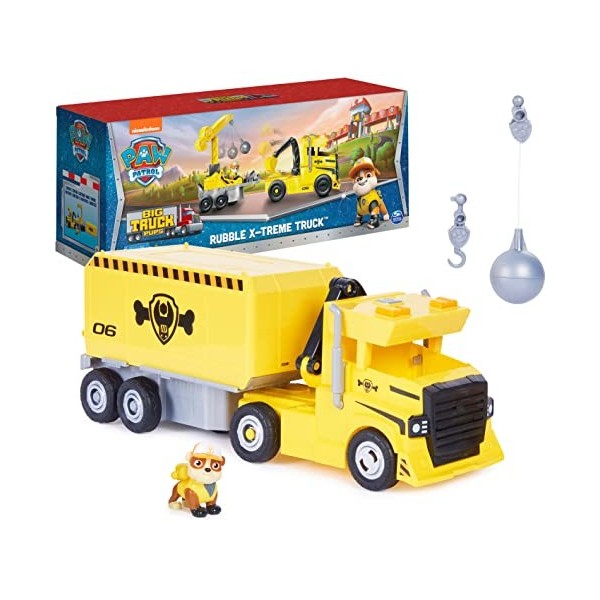 Pat Patrouille Big Truck Pups - Camion + Figurine Zuma - Rejoins Pat Patrouille Mission Camion Avec Zuma & Véhicule 22 Cm -